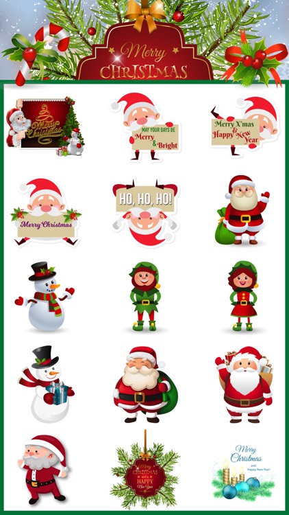 Santa Greetings Stickers