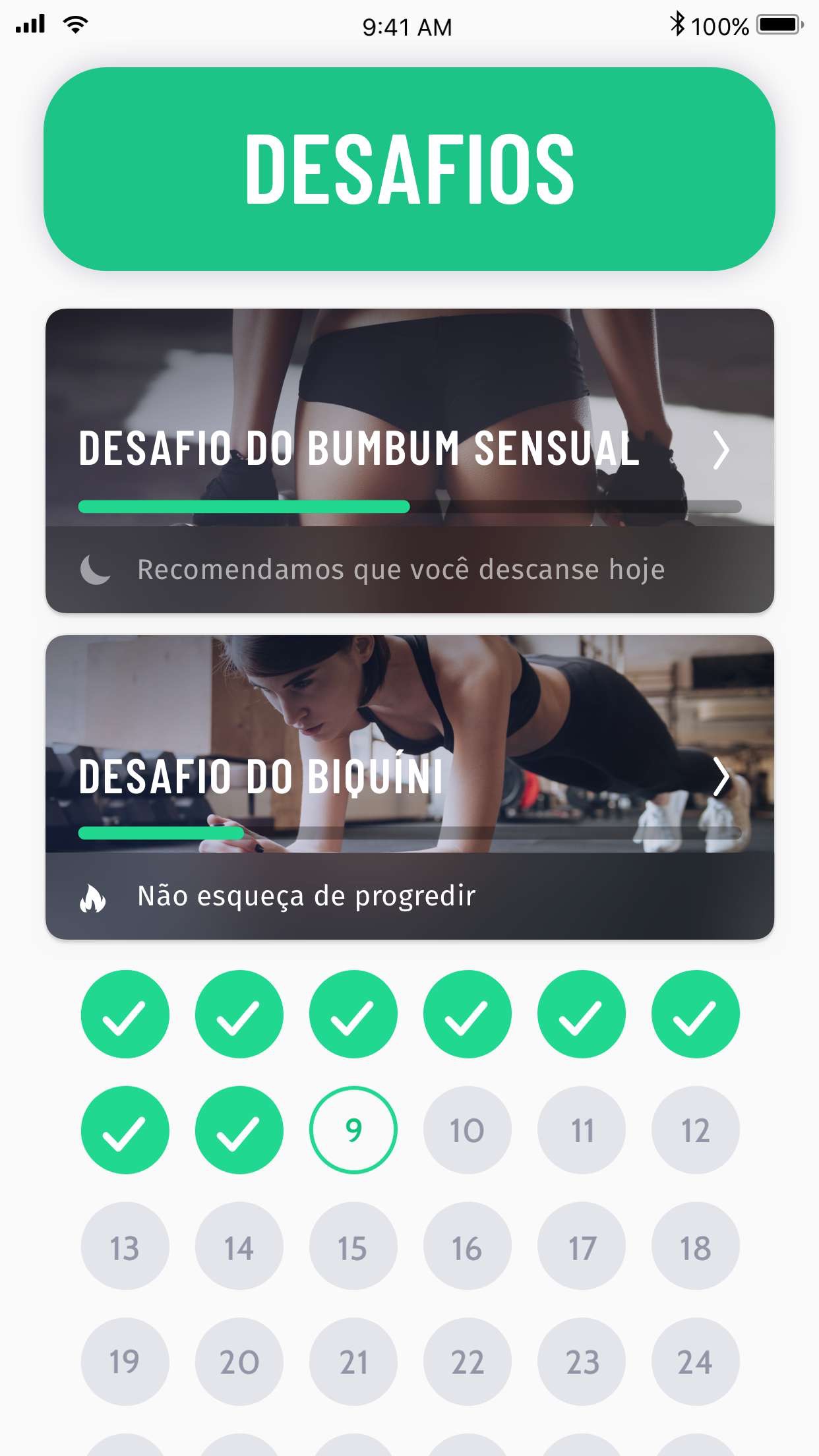 Screenshot do app Desafio 30 Dias Para Fitness
