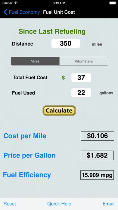 How to cancel & delete Fuel Calculator: MPG, L100k from iphone & ipad 1