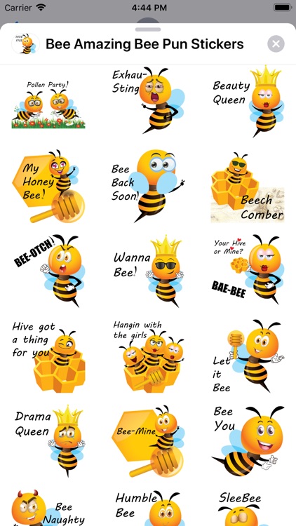 Bee Amazing Bee Pun Stickers