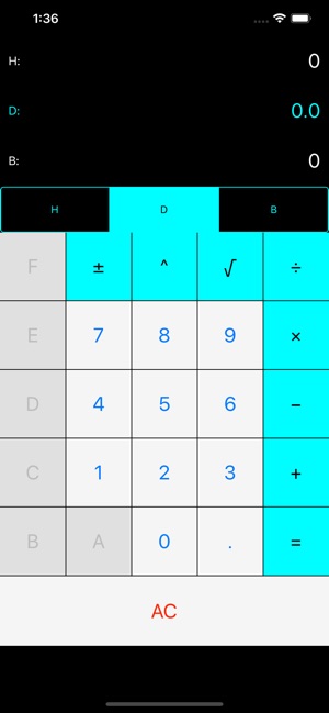 Mini: Hex Dec Bin Calculator