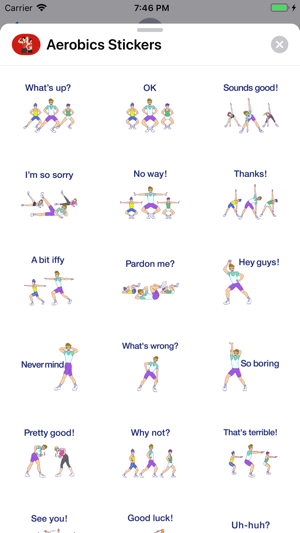 Aerobics Stickers