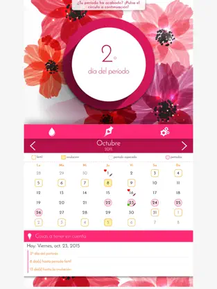 Screenshot 1 Calendario de la menstruación iphone
