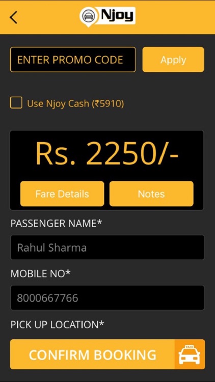 Njoy Cabs - Outstation Taxi screenshot-4