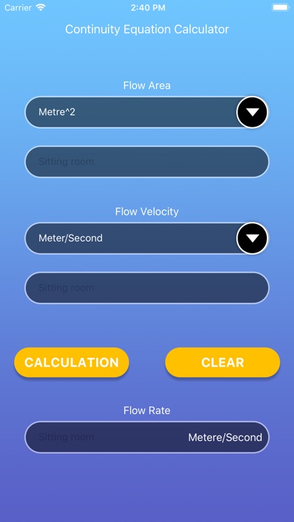 Continuity Equation Calculator