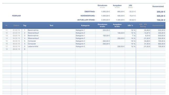 Kassenbuch 2019 für Numbers(圖2)-速報App