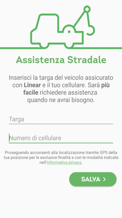 Screenshot of Linear Assistenza stradale1