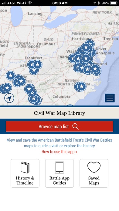 How to cancel & delete Civil War Battle Maps from iphone & ipad 1