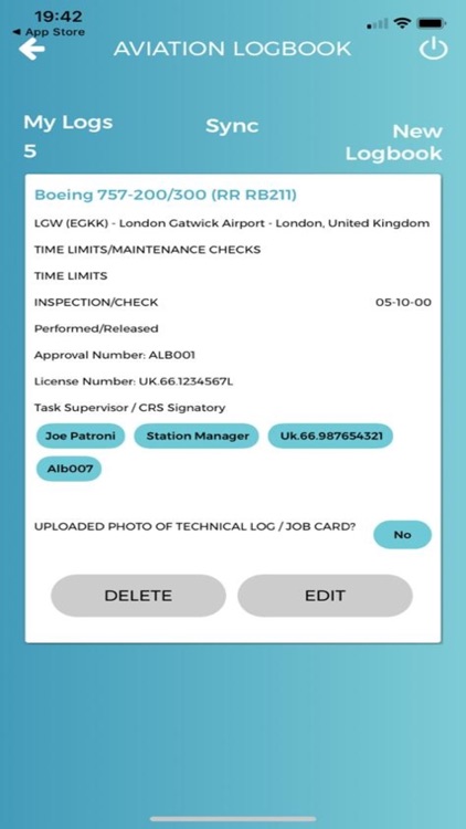 Aviation Logbook