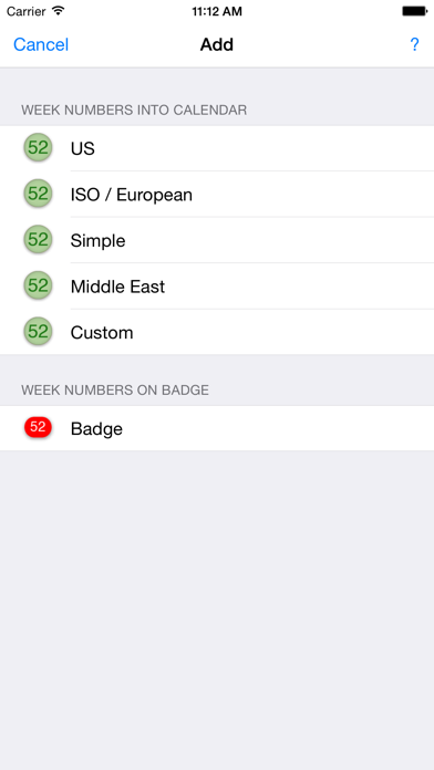 Week Numbers - ISO / European, US, Middle East, Simple, Custom Pro Screenshot 4