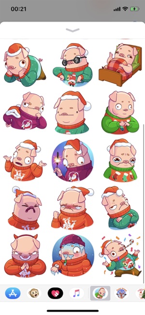 Christmas Piggy Funny Sticker(圖2)-速報App