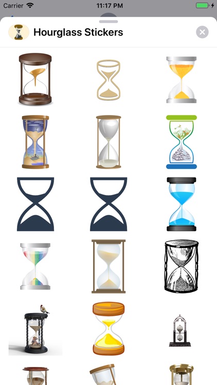 Hourglass Stickers