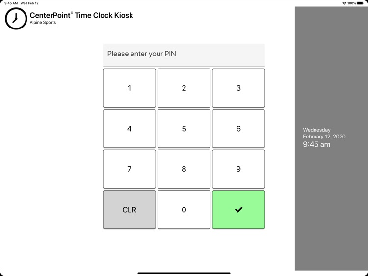 CenterPoint Time Clock Kiosk