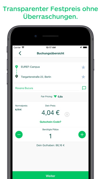 CleverShuttle: Ridepooling App