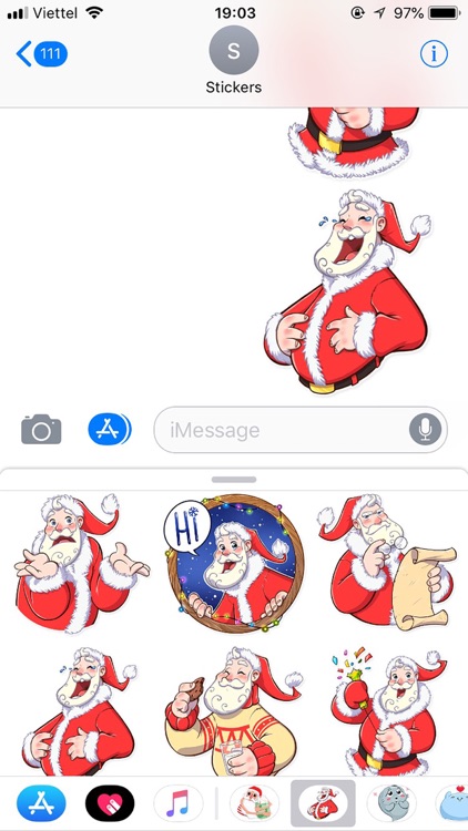 Christmas Santa Funny Stickers