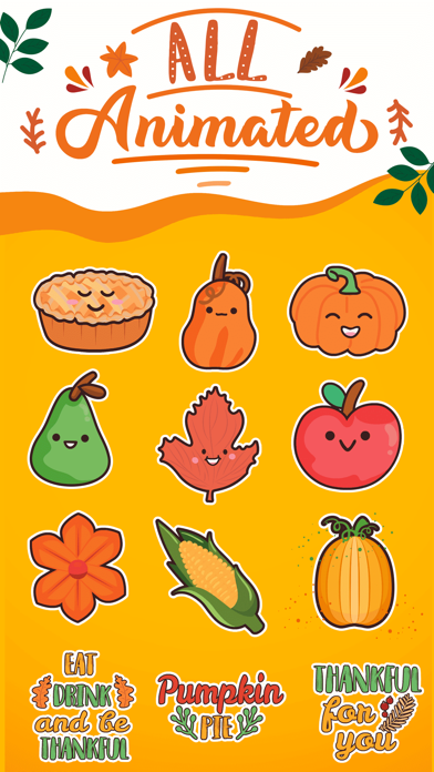 Thanksgiving Day Stickers * screenshot 2
