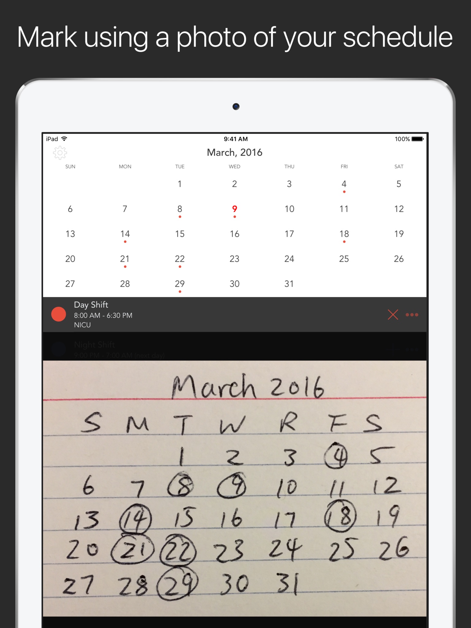 Shifty Calendar screenshot 3