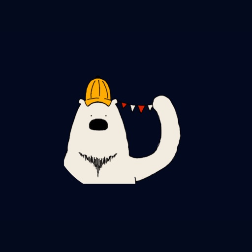 Happy Polar Bear Face Sticker icon