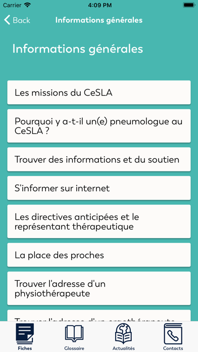 CeSLApp: Infos patients CeSLA screenshot 2