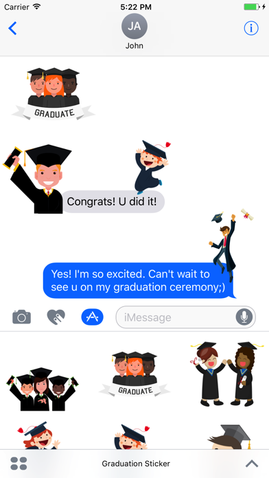 How to cancel & delete Graduation Sticker from iphone & ipad 1