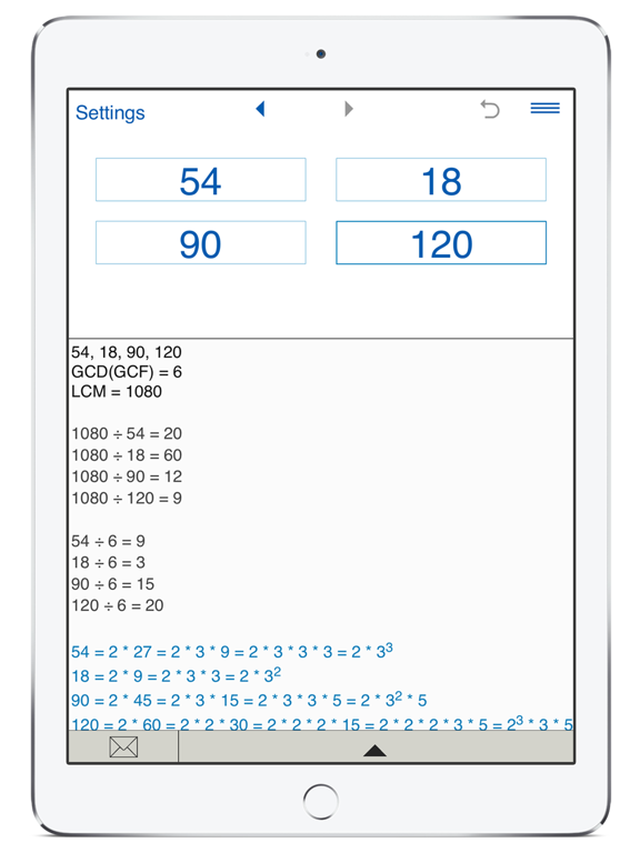 GCD and LCM screenshot 3