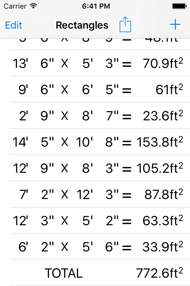 Square Feet Calculator Utility screenshot 2