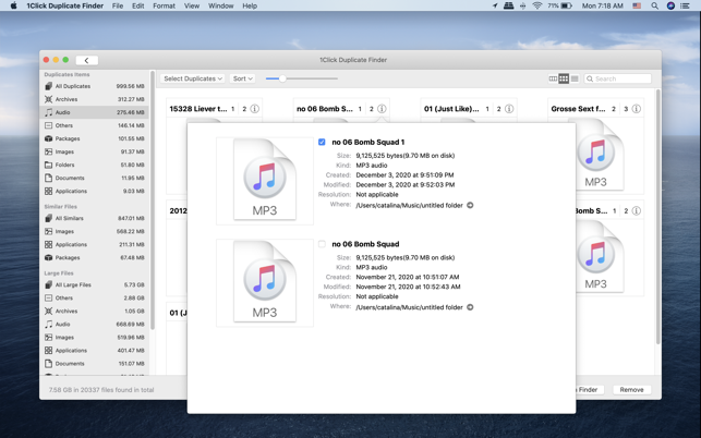 ‎1Click Duplicate Finder Screenshot