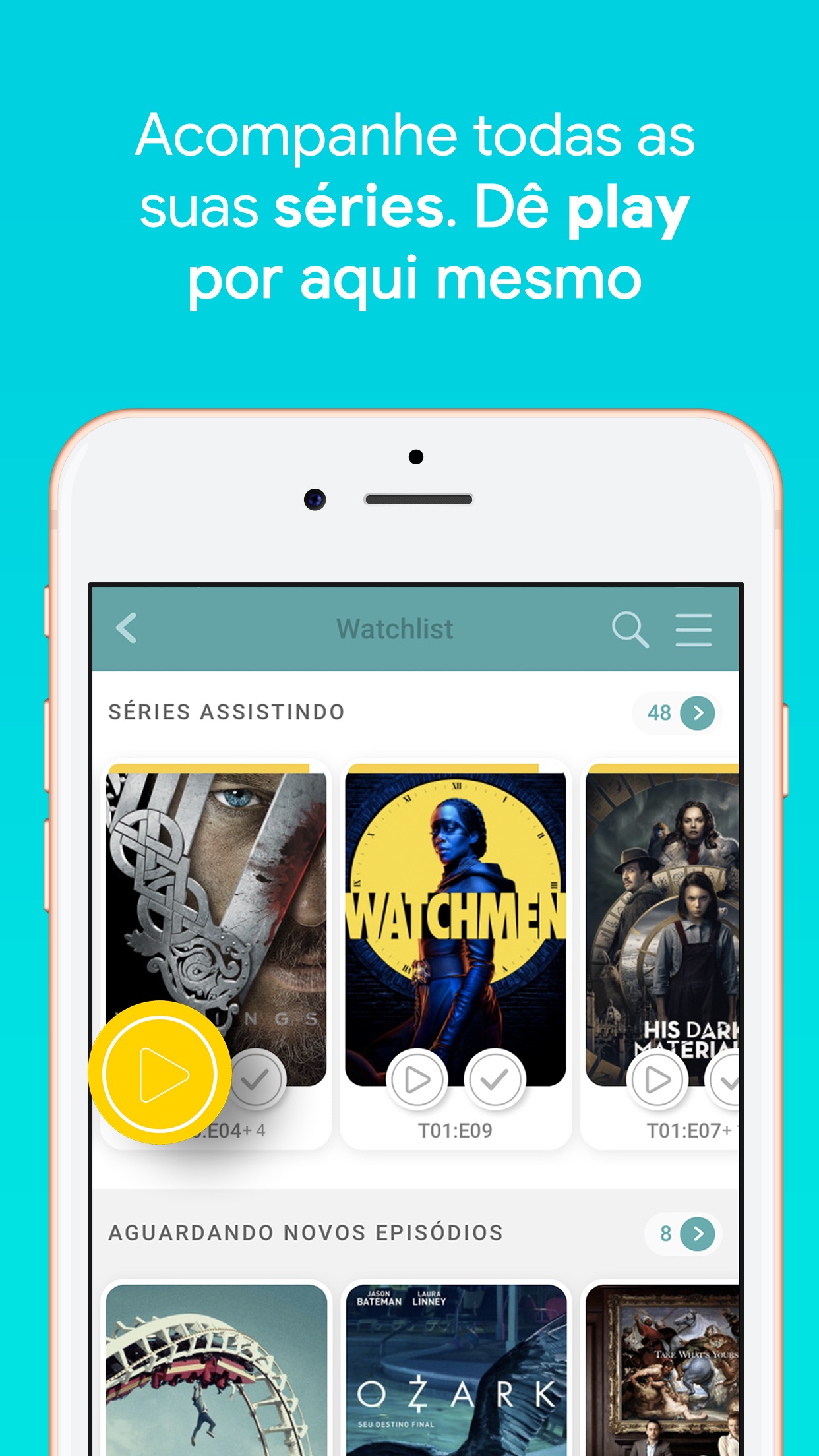 Screenshot do app MateRate - Filmes e Séries