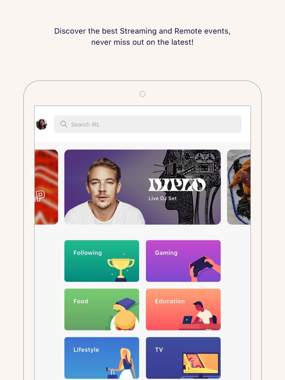 iPad Image of IRL - Social Calendar