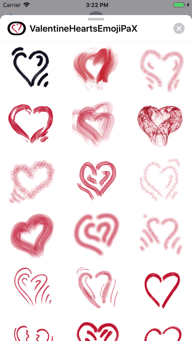 Valentine Hearts Emoji PaX screenshot 3