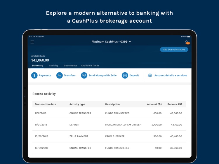 Morgan Stanley Wealth – Tablet screenshot-4