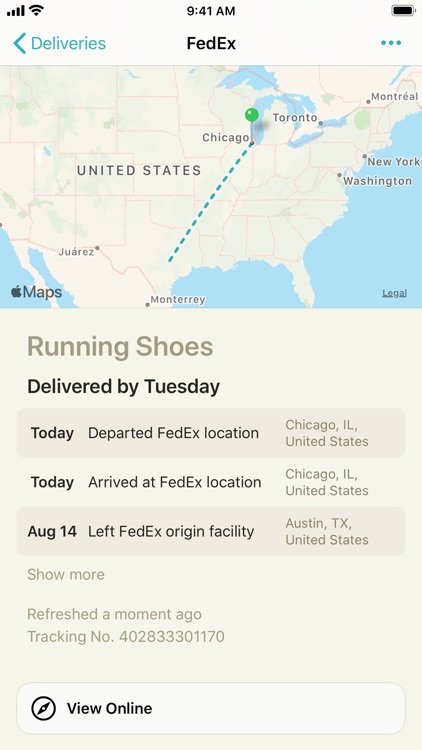 Deliveries: a package tracker screenshot-2