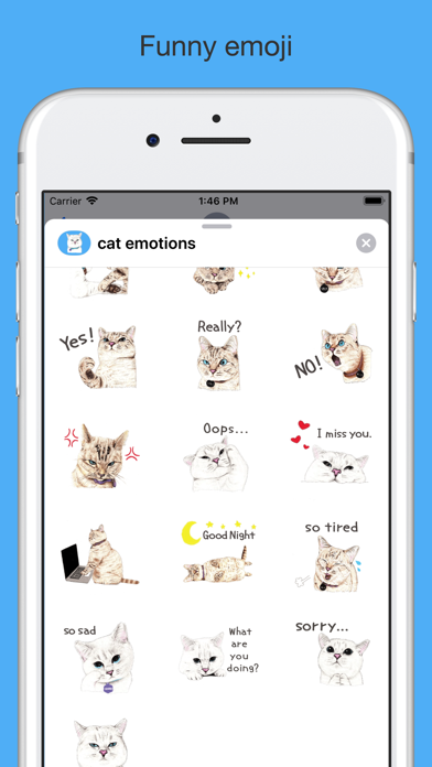 Cat - Emoji smiley & Stickers screenshot 3