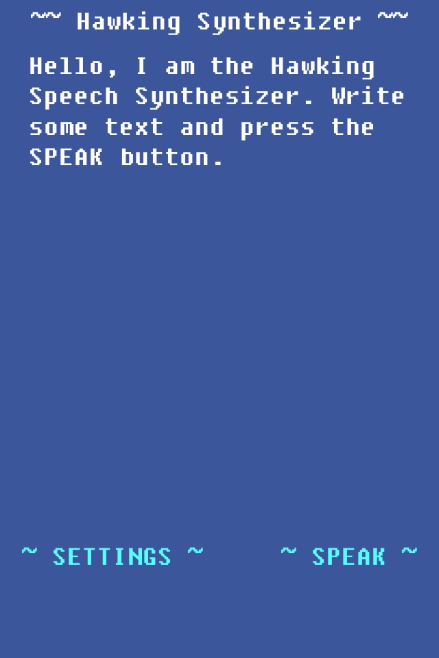 Speech Synthesizer (Hawking) screenshot 2
