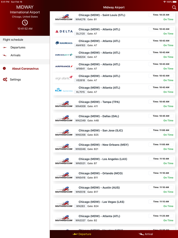 Screenshot #4 pour Chicago Midway MDW Flight info
