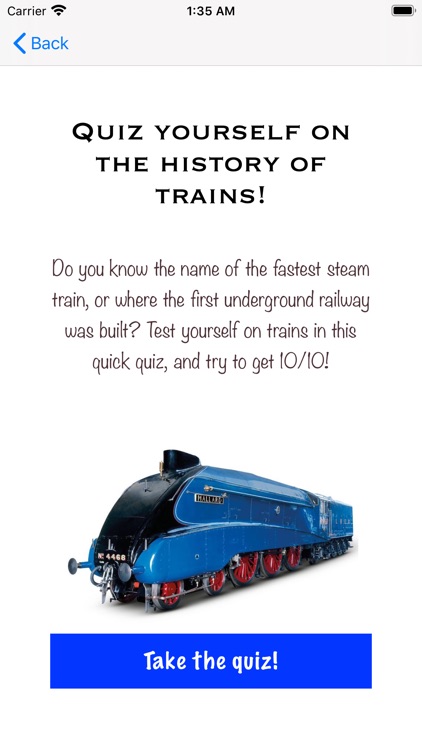 Vehicle History Quiz