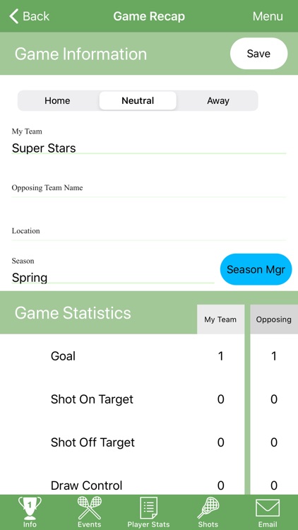 Lacrosse Stat Recorder 3000 screenshot-6
