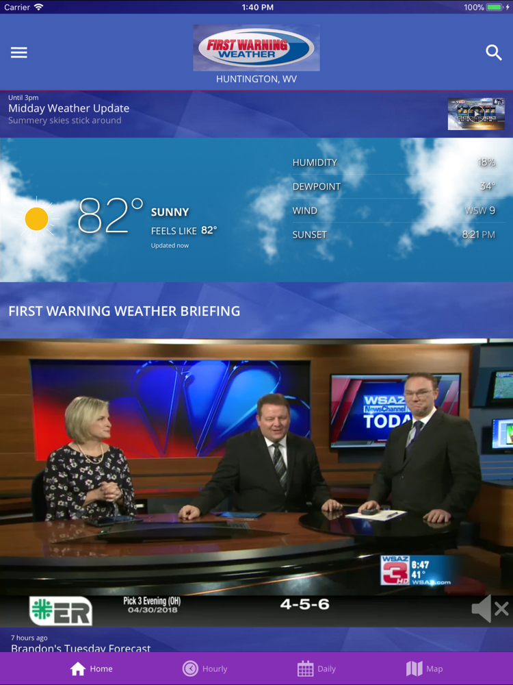 WSAZ First Warning Weather App App For IPhone - Free Download WSAZ ...