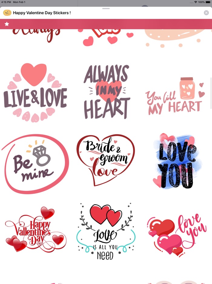 Happy Valentine Day Stickers