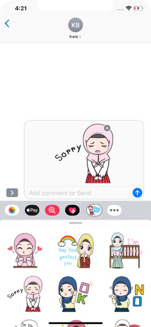 Cute Hijab Stickers Pack(圖9)-速報App