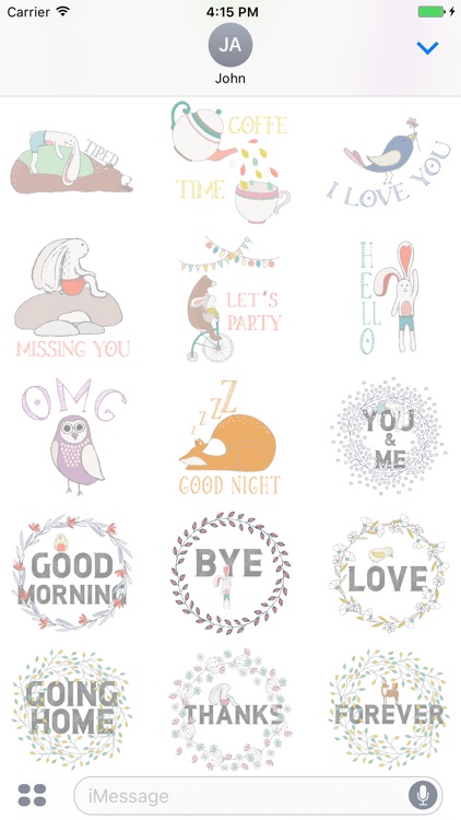 Bear and Bunny - Sticker Pack