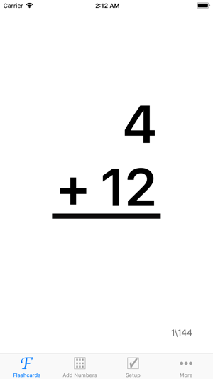 Math Addition Flashcards