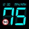 Digital Speedometer is a free GPS based digital head up display (HUD) that shows useful speed