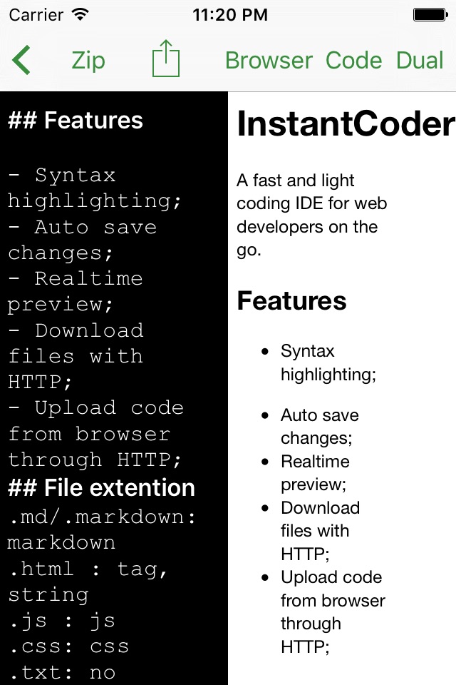 InstantCoder screenshot 2