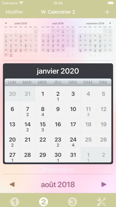 Widget Calendrier Widget Calendrier