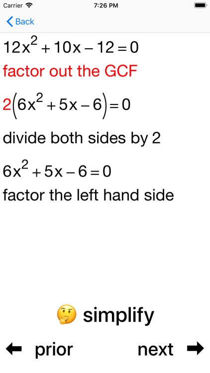 Quadratic Factoring screenshot-8