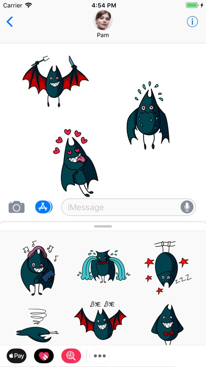 Funny and crazy BAT stickers