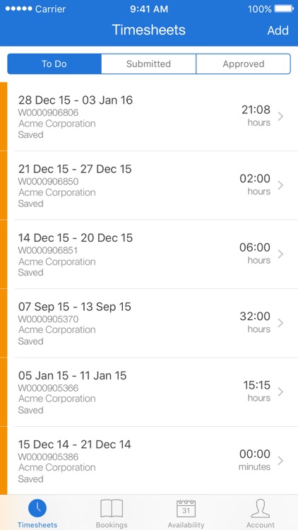 Randstad Timesheets