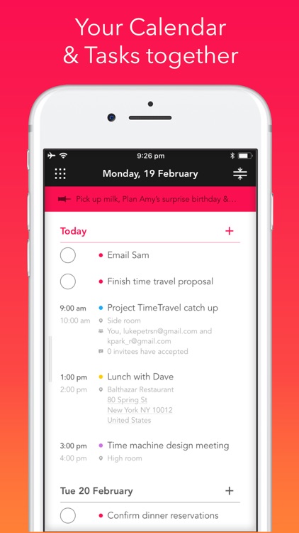 Rooster: Daily Planner, Agenda screenshot-0