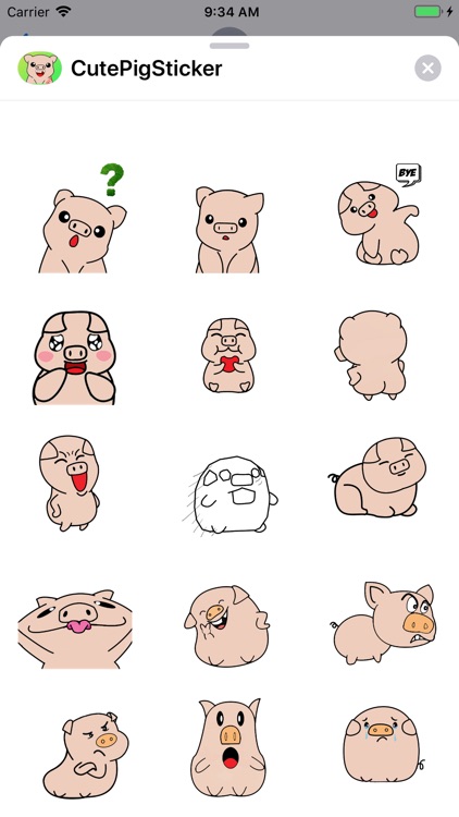 Cute Pig Sticker - dbl